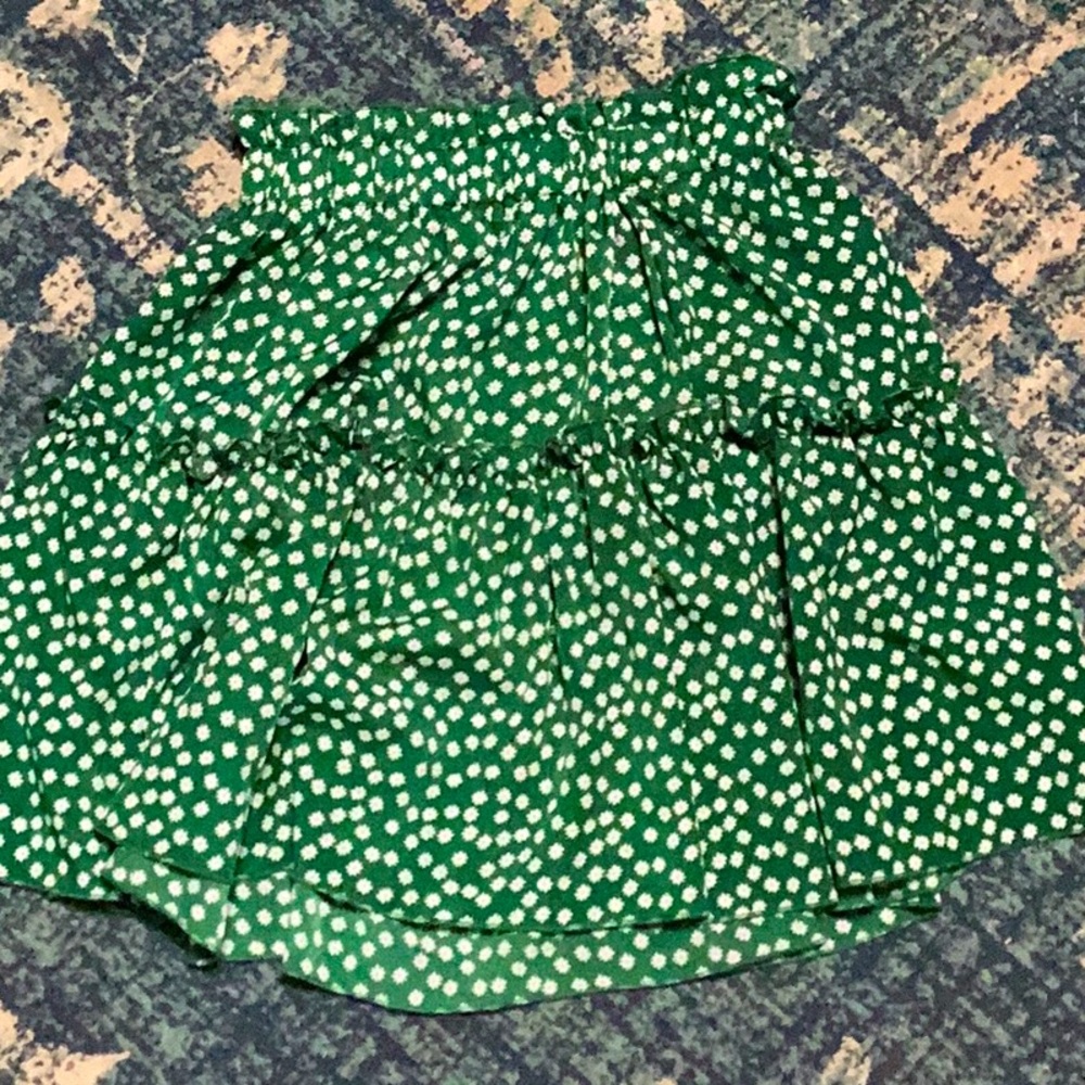 Green flower kid skirt